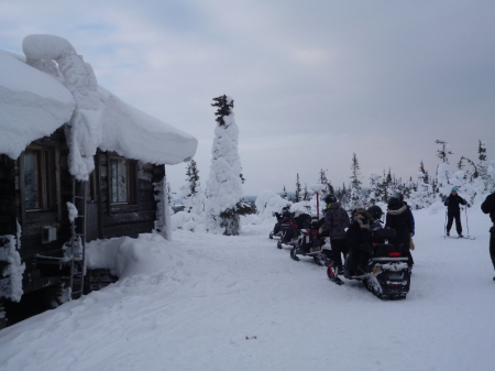 au départ du chalet
