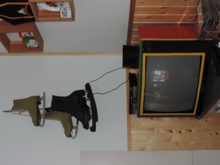 télé et patins d'époque !