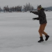 bataille de neige sur le lac gelé !